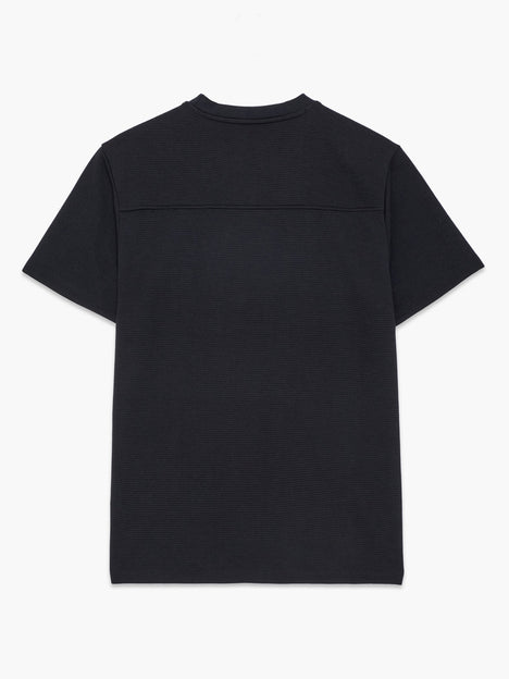 Short Sleeve Black Waffle Jersey T-Shirt