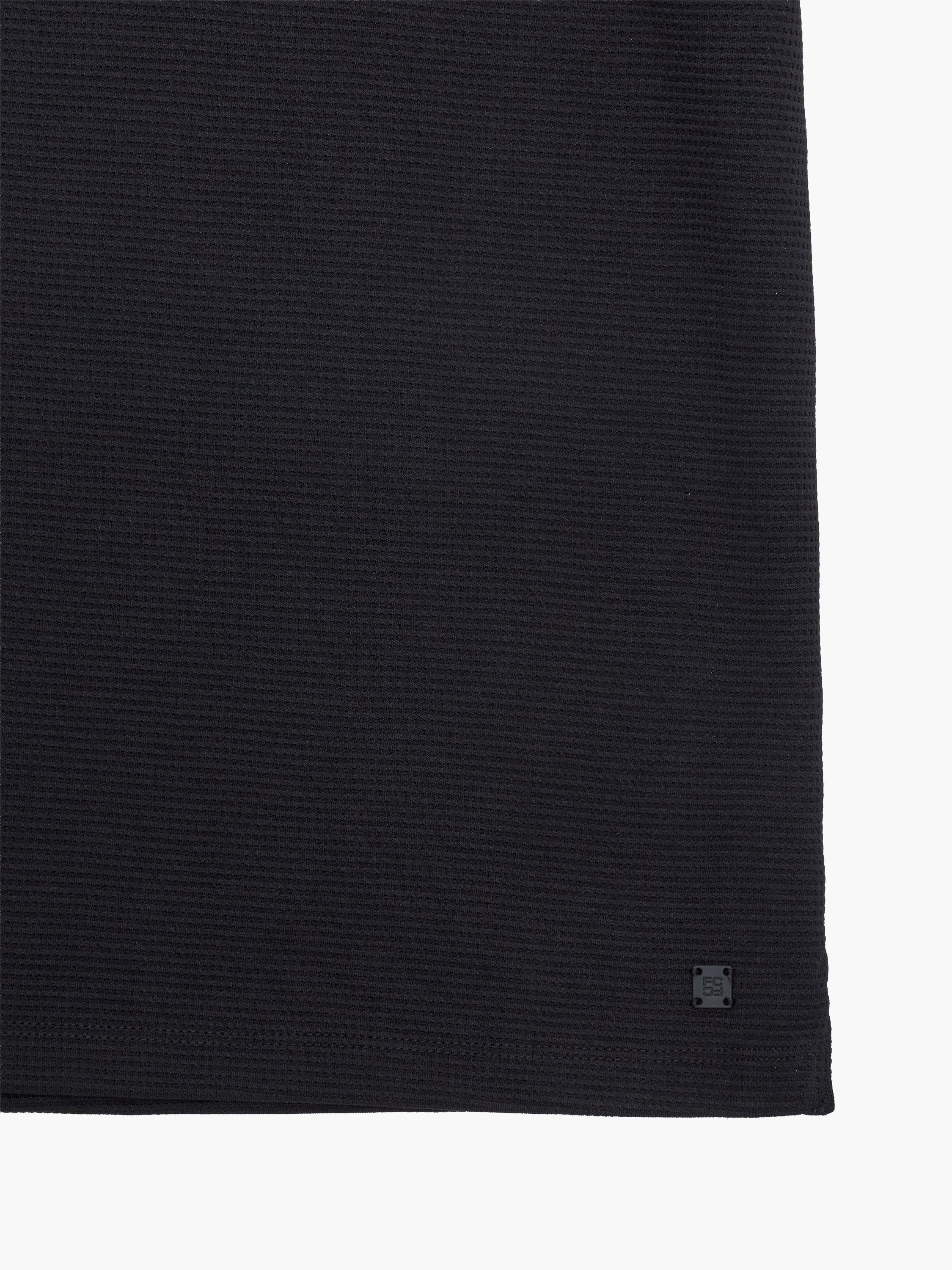 Short Sleeve Black Waffle Jersey T-Shirt