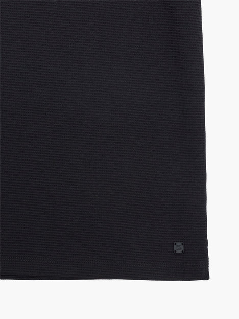Short Sleeve Black Waffle Jersey T-Shirt