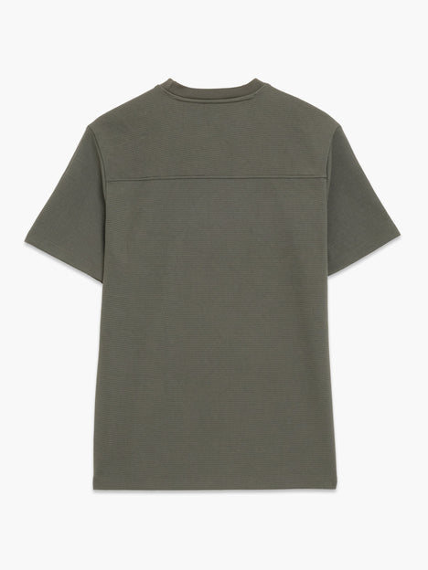 Short Sleeve Khaki Green Waffle Jersey T-Shirt