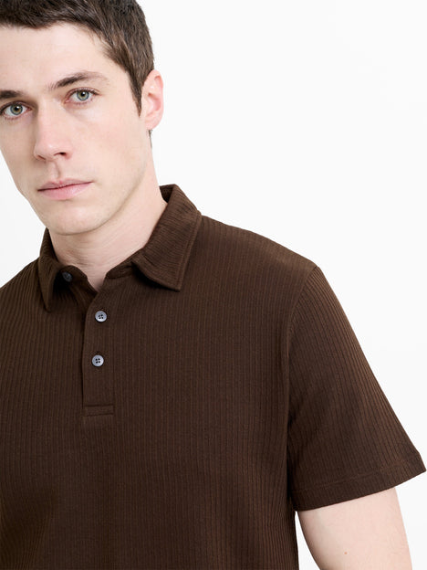 Short Sleeve Vertical Stripe Jacquard Trophy Shirt