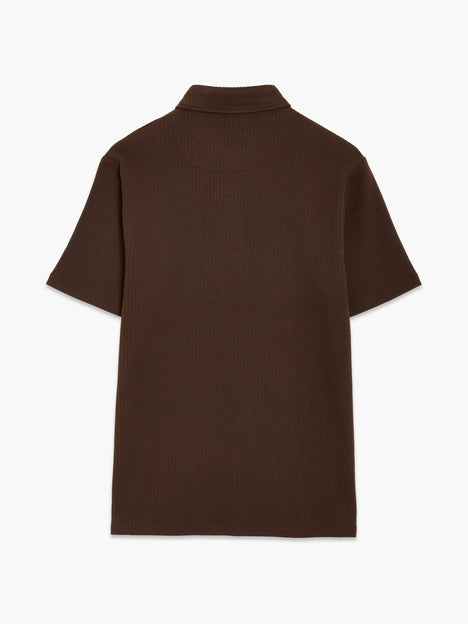 Short Sleeve Vertical Stripe Jacquard Trophy Shirt