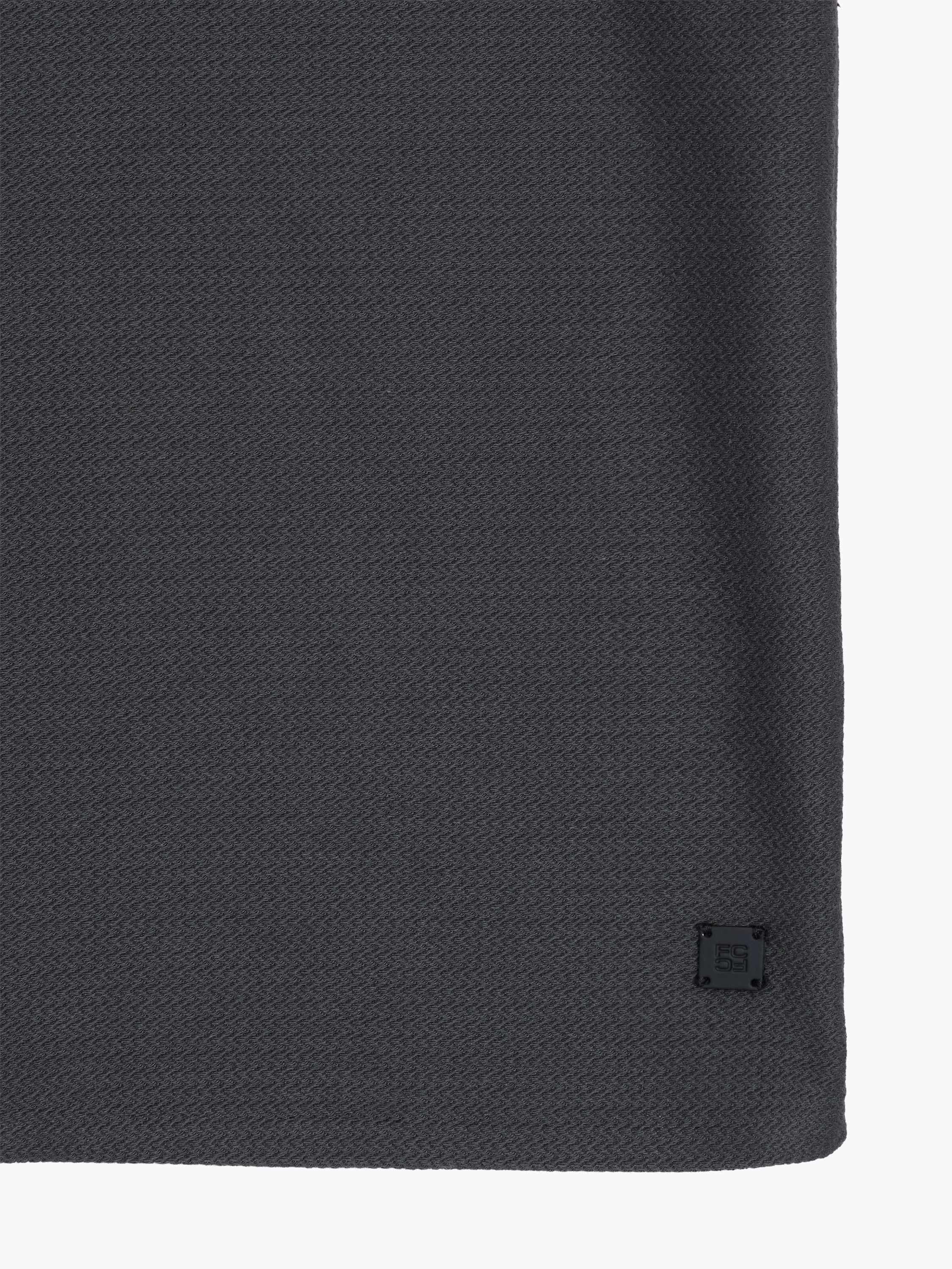 Short Sleeve Button Down Dark Grey Knit Shirt