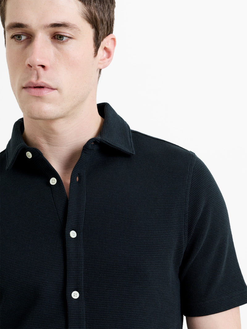 Short Sleeve Textured Shirt