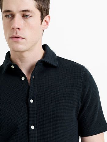 Short Sleeve Textured Shirt