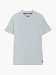 Short Sleeve Ottoman Texture Light Grey T-Shirt