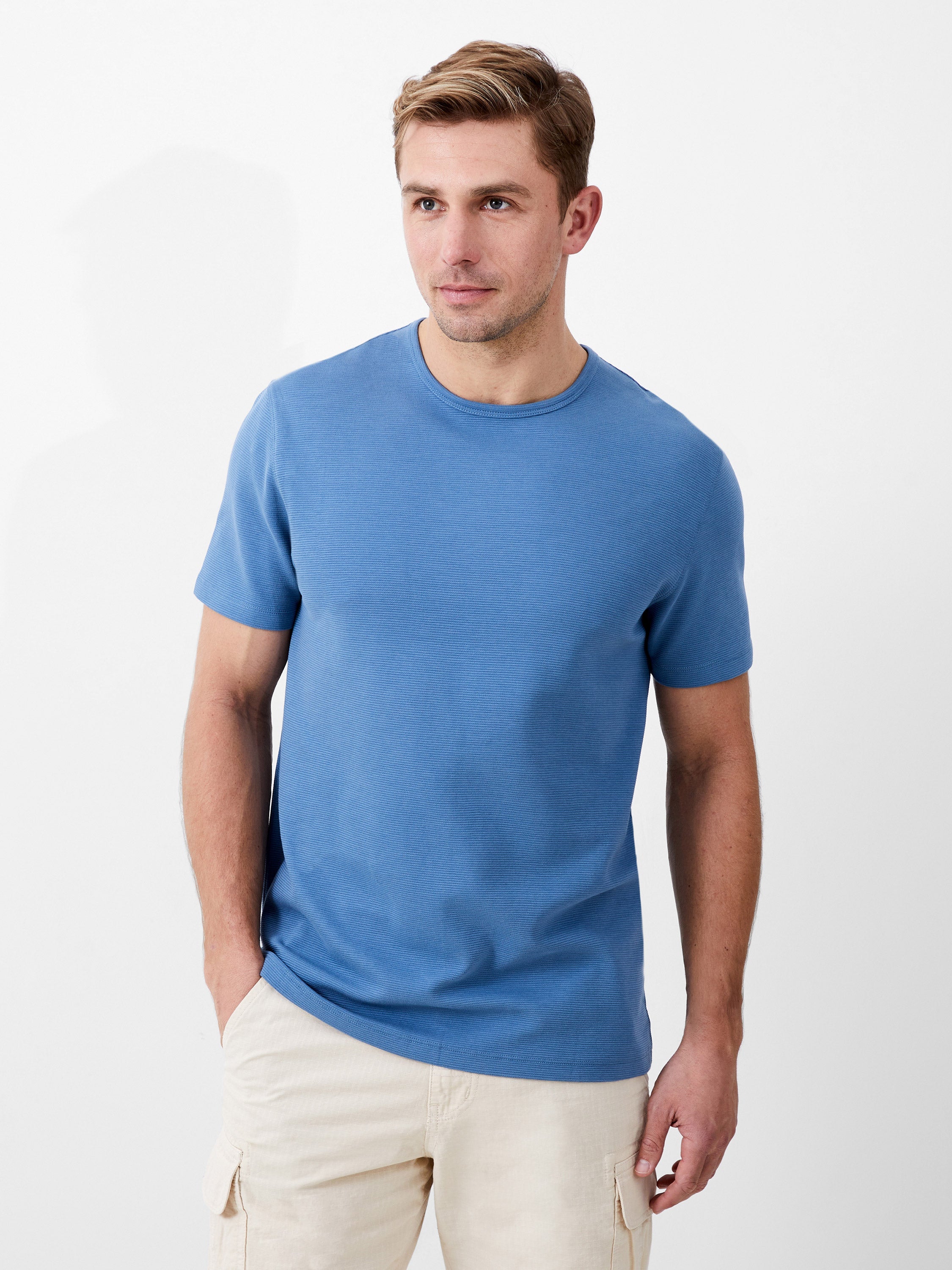 Short Sleeve Ottoman Texture T-Shirt