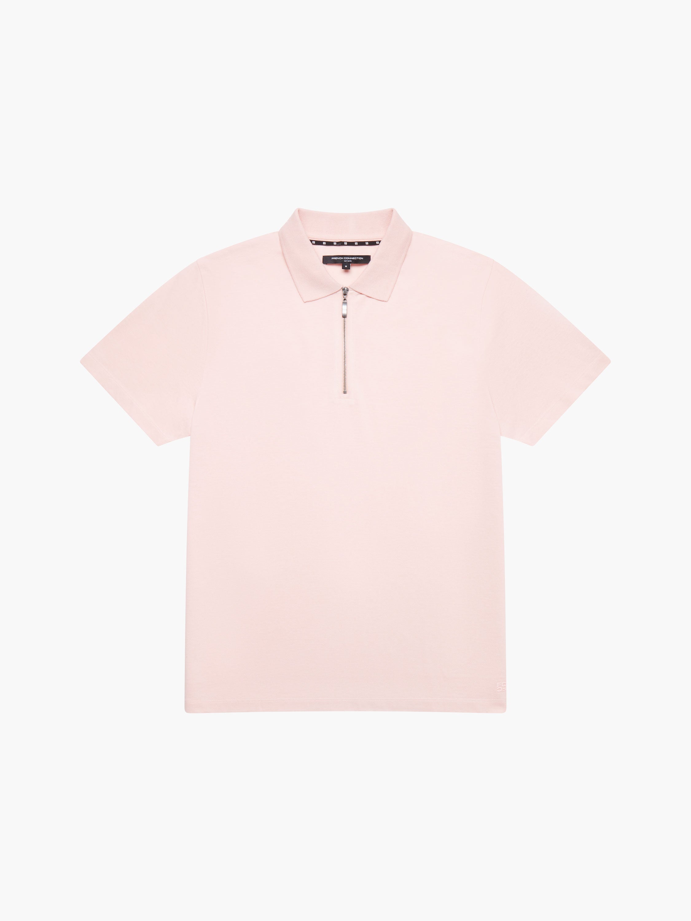 Short Sleeve Pique Zip Polo Shirt