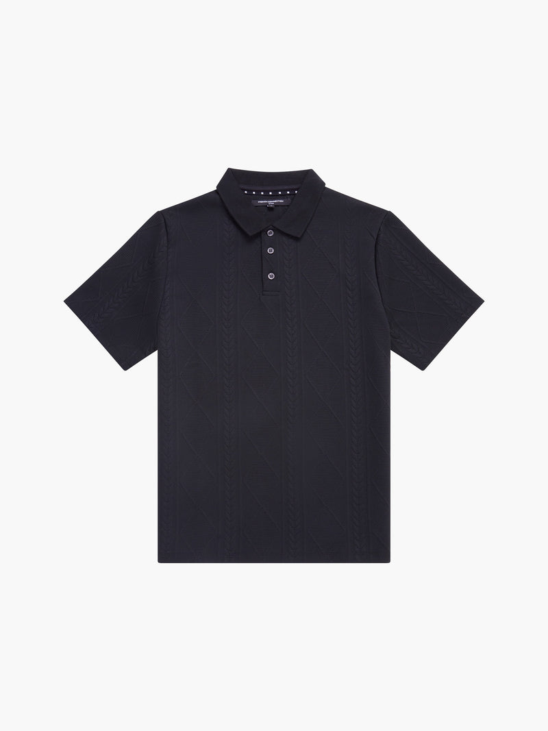 Jacquard Short Sleeve Polo Shirt    