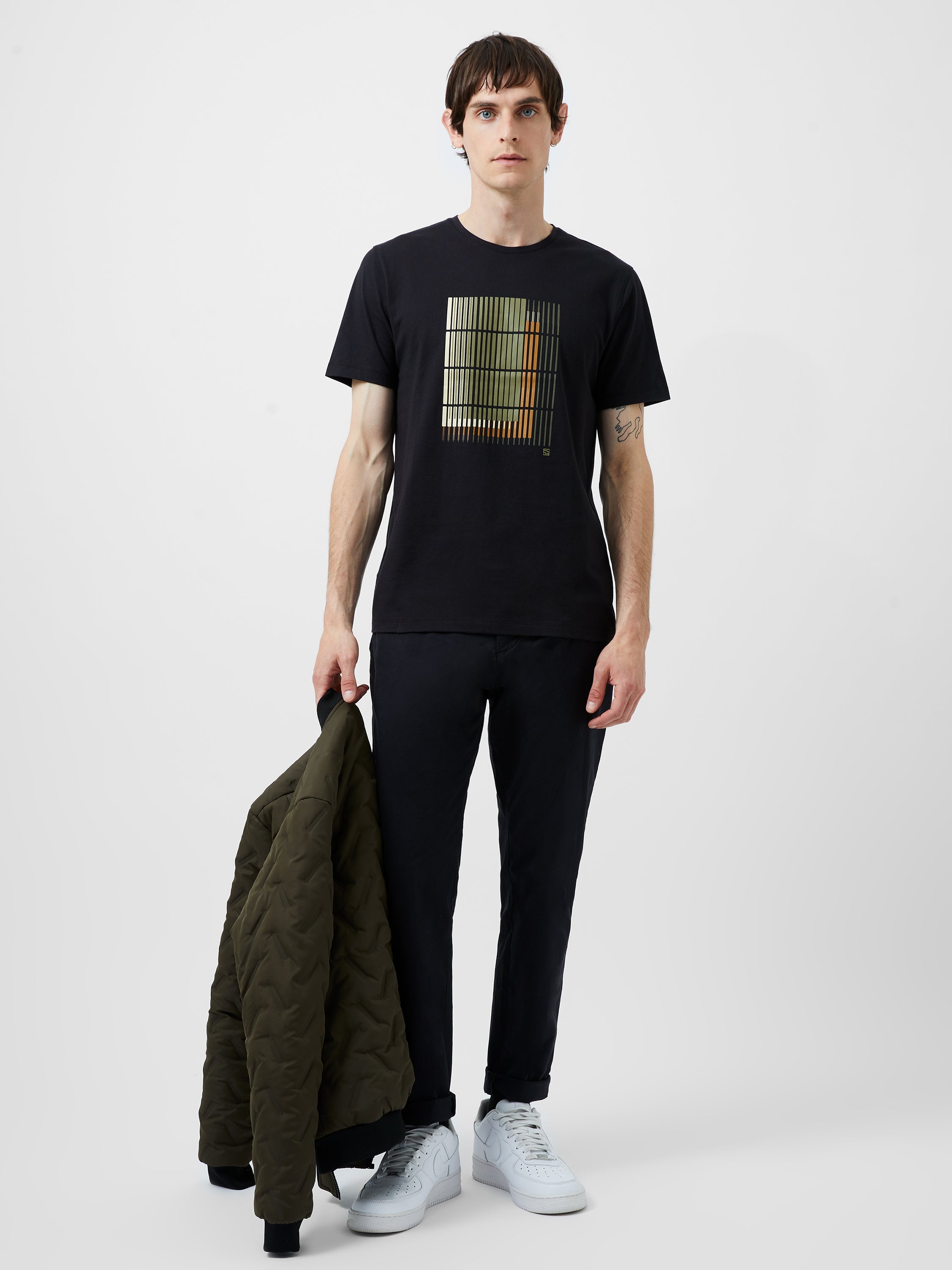 Abstract Line Organic Graphic T-Shirt