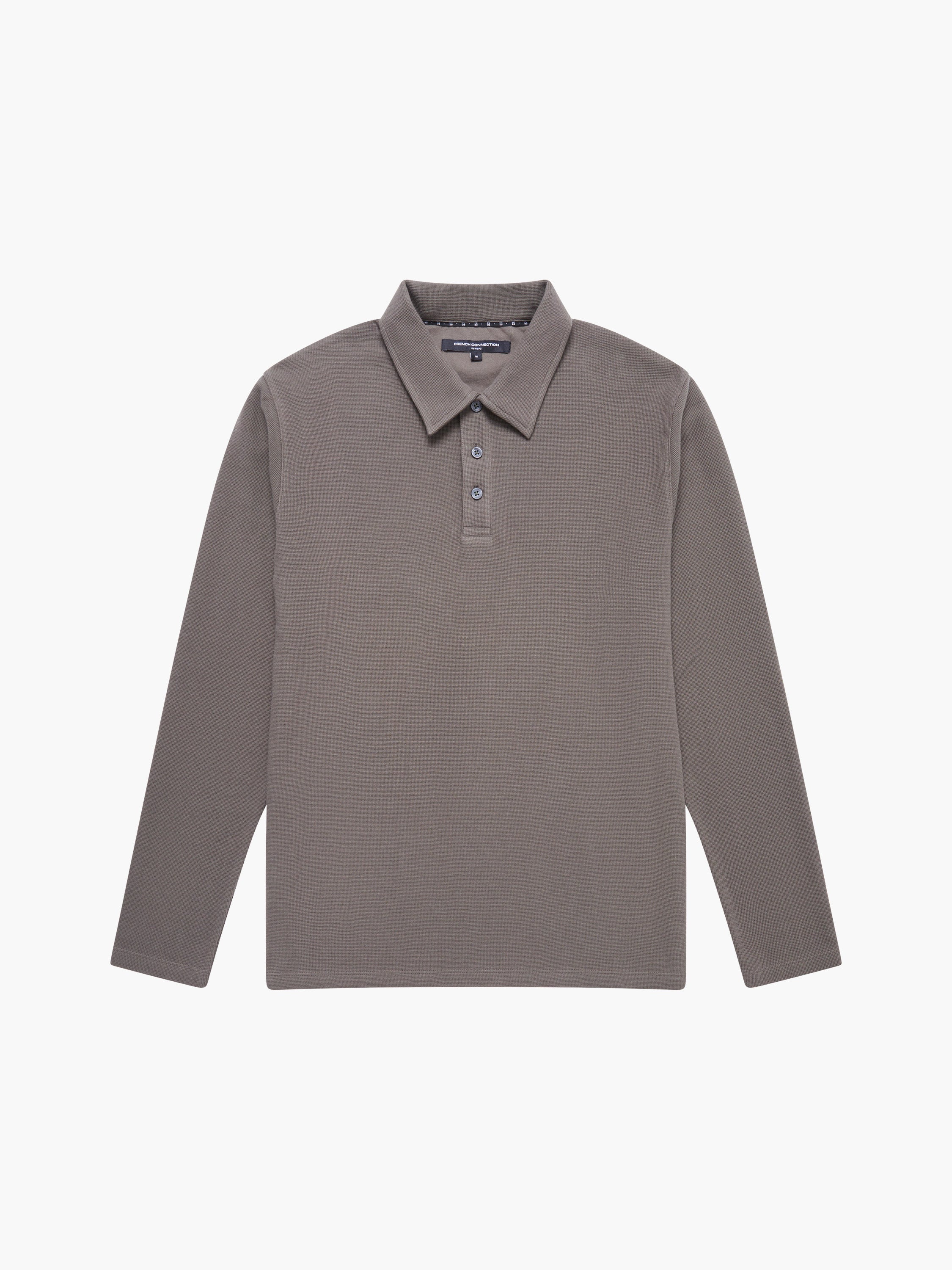 Long Sleeve Buttoned Polo Shirt