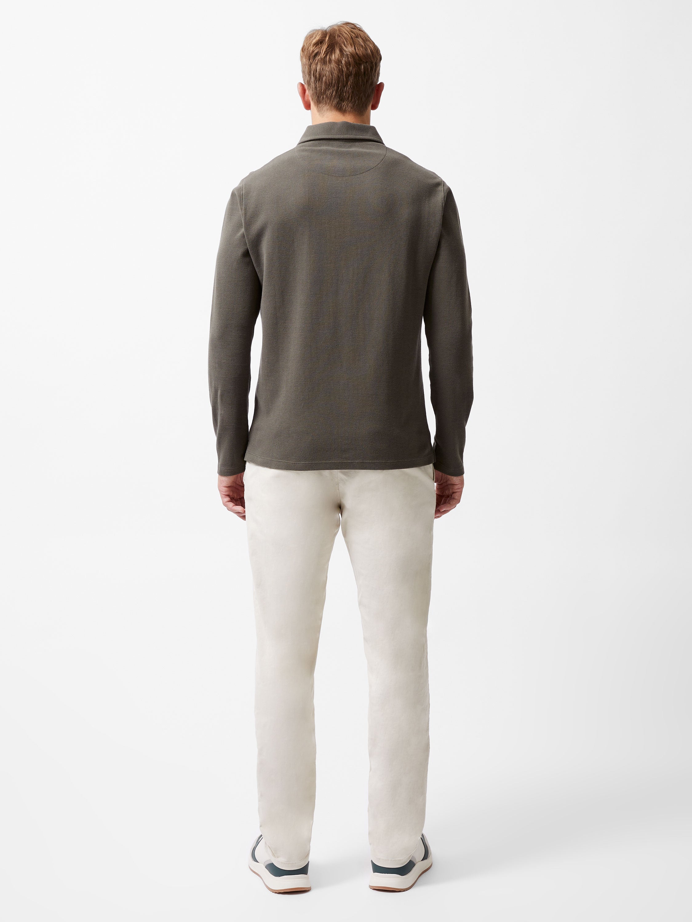 Long Sleeve Buttoned Polo Shirt