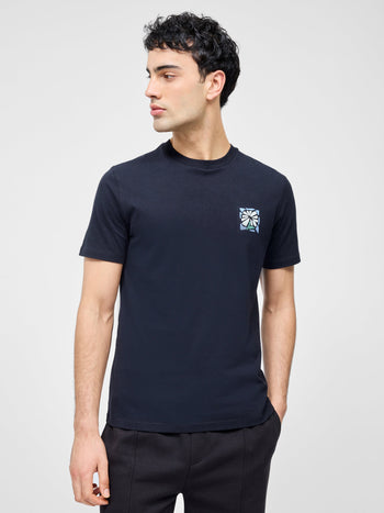 Abstract Flower Organic Graphic T-Shirt