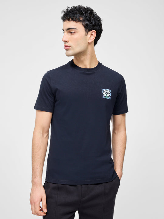 Abstract Flower Organic Graphic T-Shirt