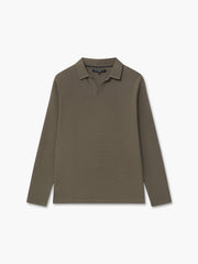 Long Sleeve Ottoman Trophy Neck Shirt