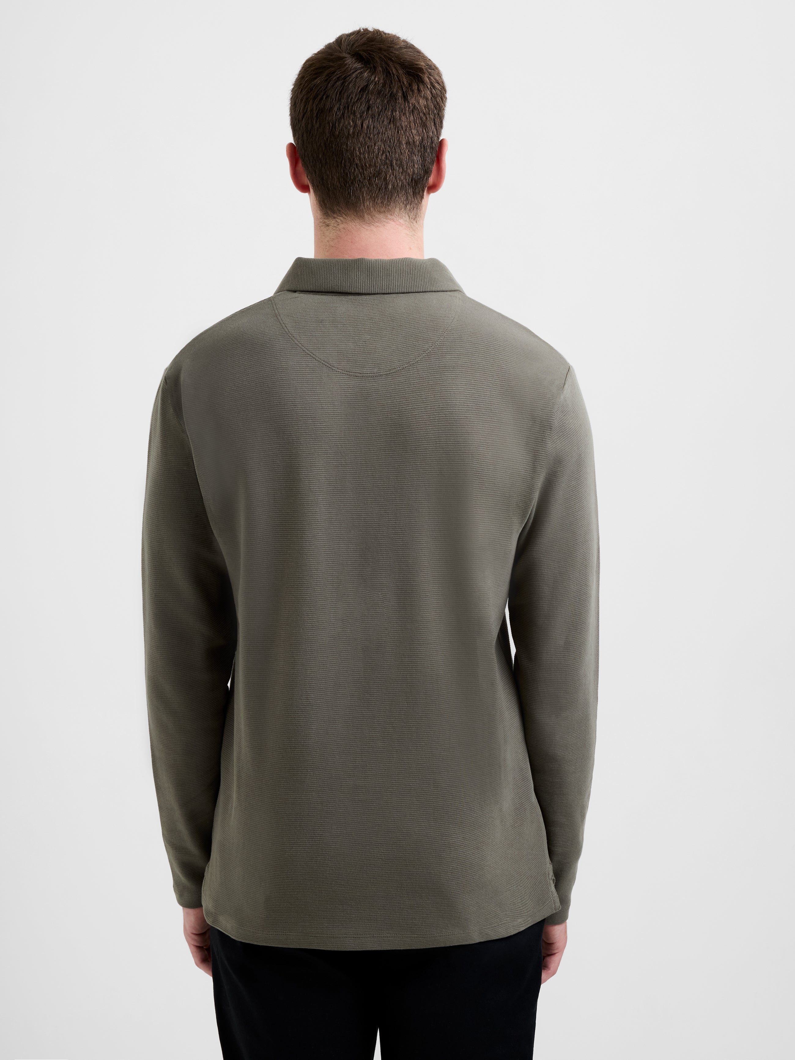 Long Sleeve Ottoman Trophy Neck Shirt