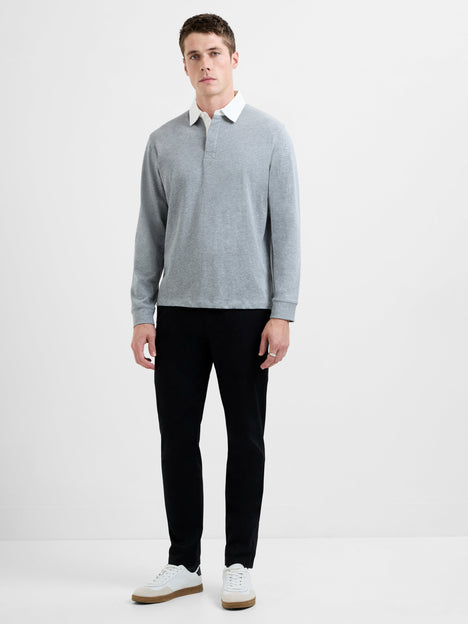 Plain Rugby Polo Long Sleeve Shirt