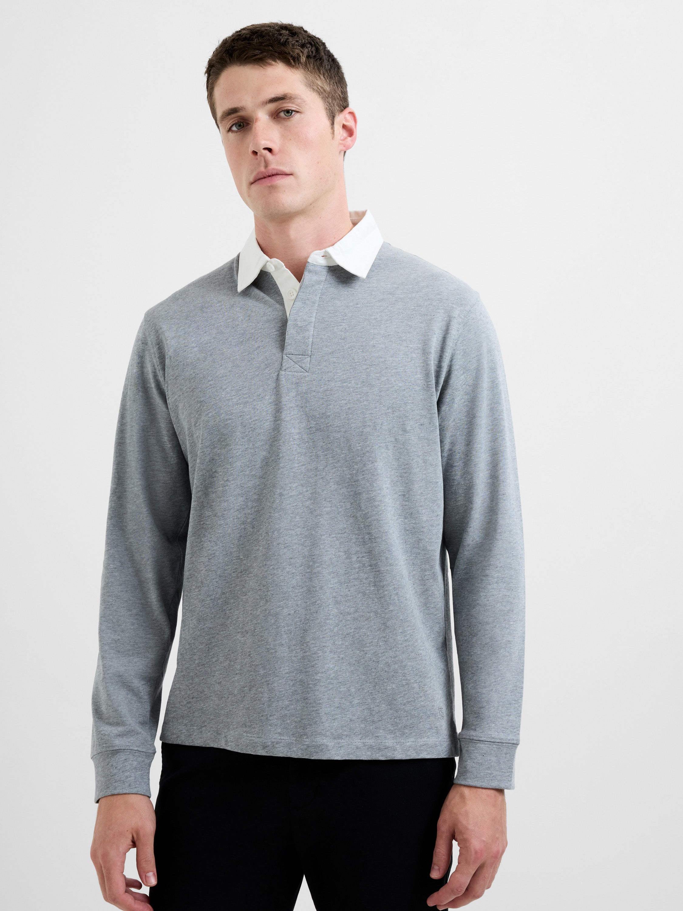 Plain Rugby Polo Long Sleeve Shirt