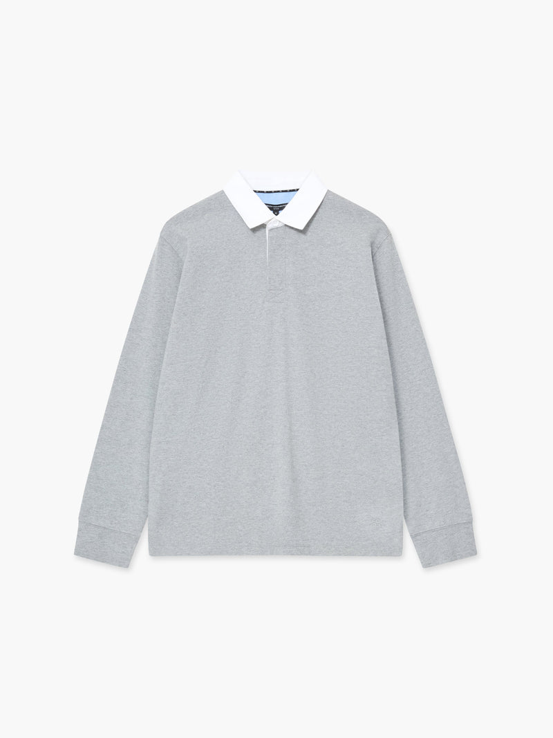 Plain Rugby Polo Long Sleeve Shirt