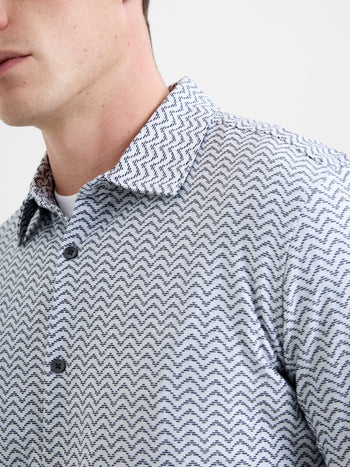 Slim Fit Zigzag Stripe Shirt