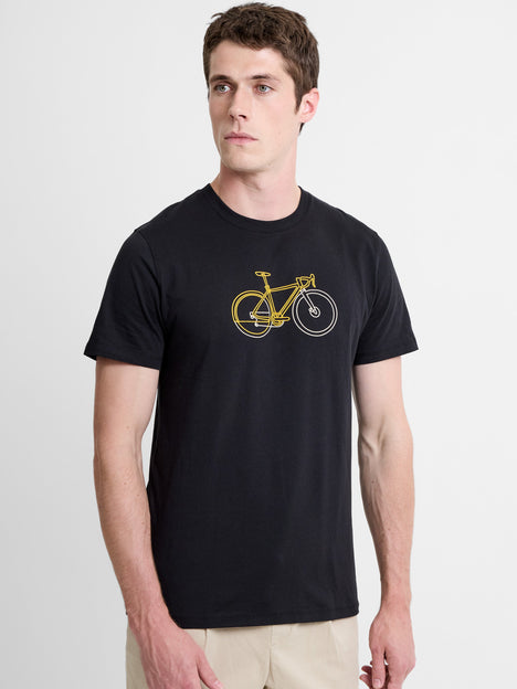Short Sleeve Organic Bike Print T-Shirt