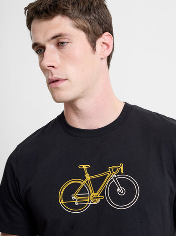 Short Sleeve Organic Bike Print T-Shirt
