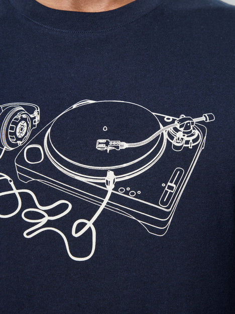 Short Sleeve Organic Turntable Graphic T-Shirt