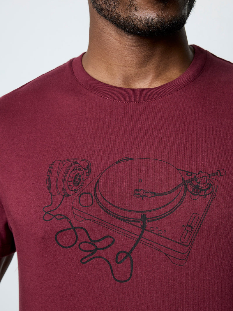 Short Sleeve Organic Turntable Graphic T-Shirt