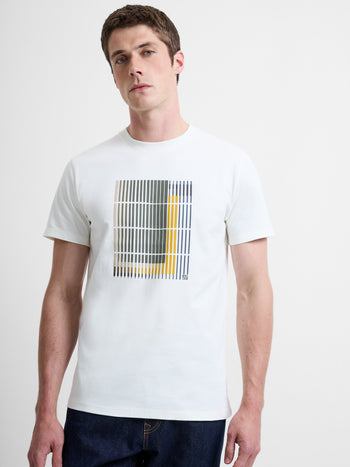 Geo Lined Organic Graphic T-Shirt