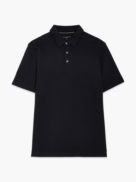 Short Sleeve Diagonal Stripe Polo Shirt
