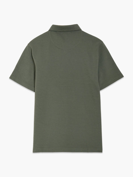 Short Sleeve Diagonal Stripe Polo Shirt