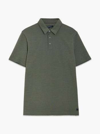 Short Sleeve Diagonal Stripe Polo Shirt