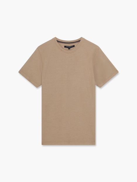 Extended Yoke Textured T-Shirt