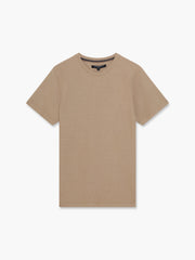 Extended Yoke Textured T-Shirt