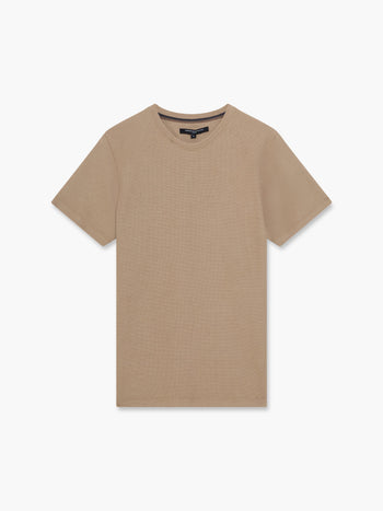 Extended Yoke Textured T-Shirt