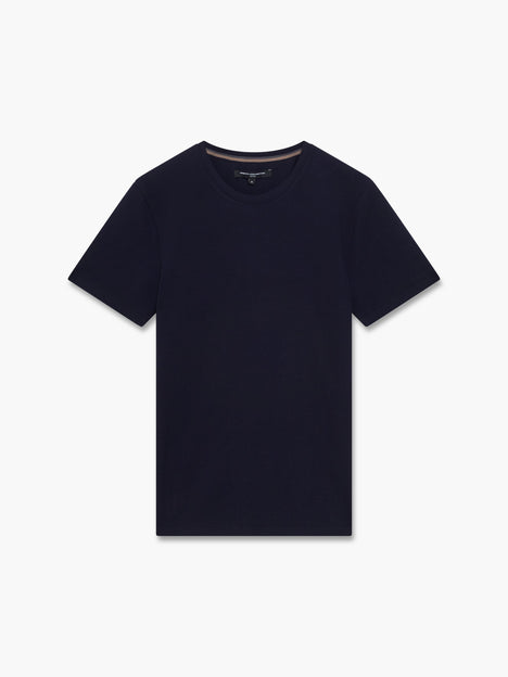 Extended Yoke Textured T-Shirt