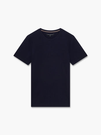 Extended Yoke Textured T-Shirt