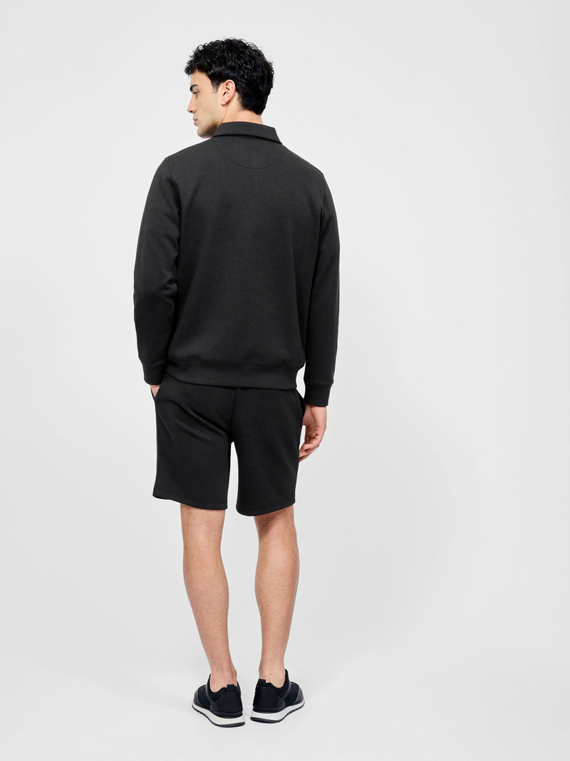 Stretch Collared Zip Through Sweatshirt