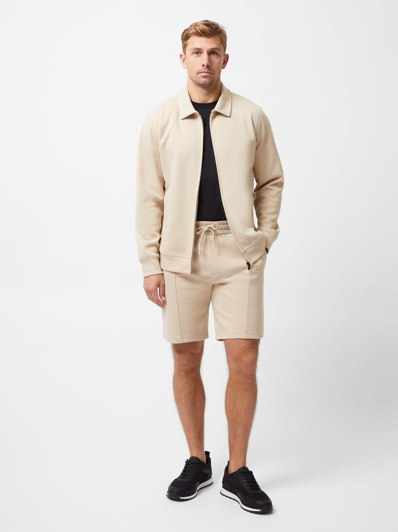 Stretch Collared Zip Through Sweatshirt