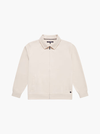 Stretch Collared Zip Through Sweatshirt