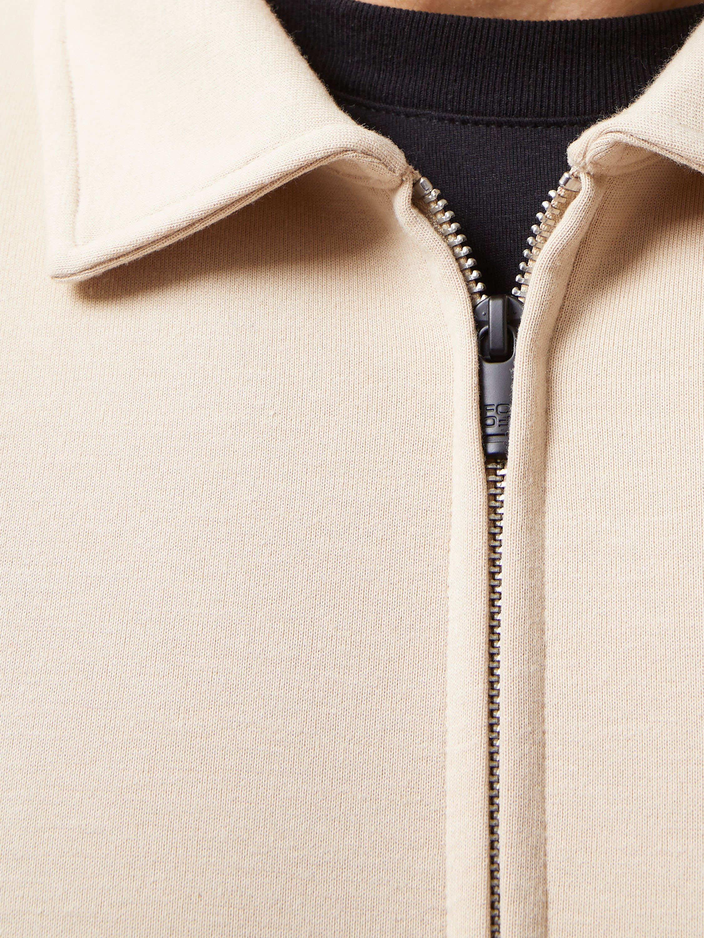 Stretch Collared Zip Through Sweatshirt