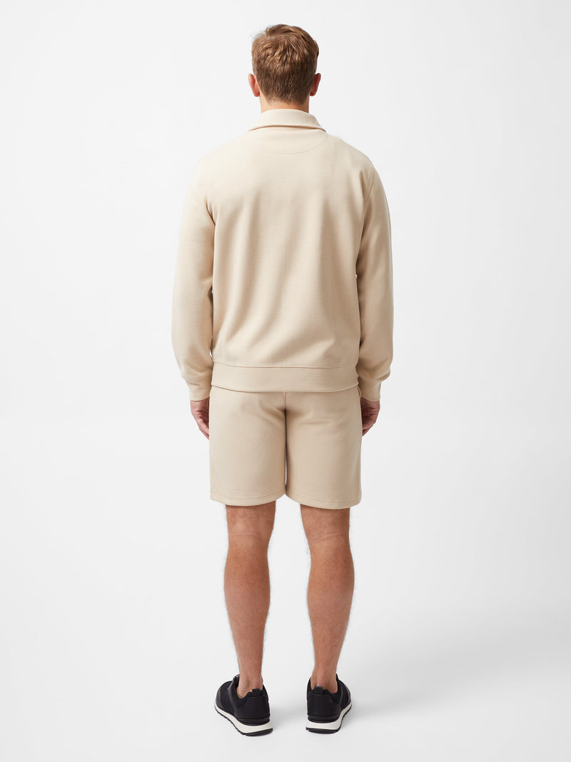 Stretch Collared Zip Through Sweatshirt