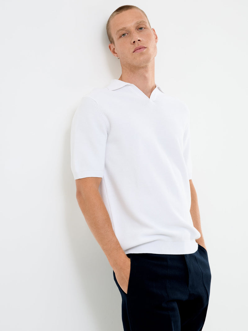 Short Sleeve Solid Trophy Knit Polo