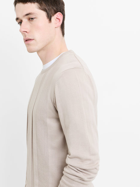 Link Stitch Stone Crew Neck Jumper
