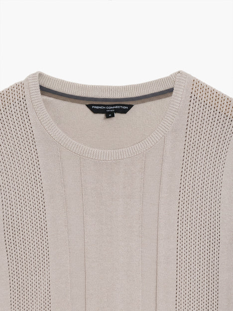 Link Stitch Stone Crew Neck Jumper