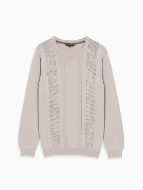 Link Stitch Stone Crew Neck Jumper