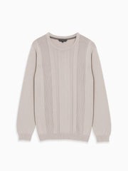 Link Stitch Stone Crew Neck Jumper