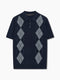 Short Sleeve Diamond Knit Polo Shirt