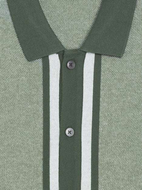 Short Sleeve Button-Through Polo Shirt
