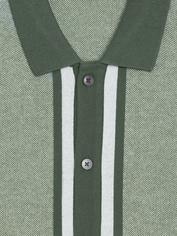 Short Sleeve Button-Through Polo Shirt